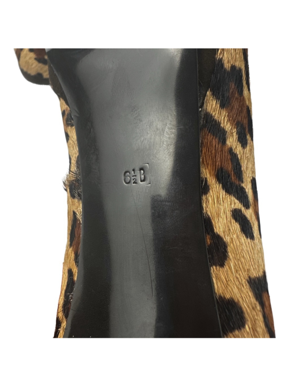 Lauren Ralph Lauren Leopard Print Calf Hair Pumps Heels 6.5 B Platform Stiletto - Picture 5 of 7